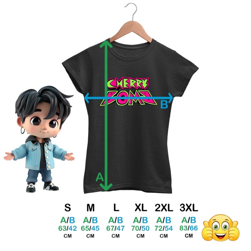 Fashion, accesorii si bijuterii - Femei - Imbracaminte femei - Tricouri si topuri femei - Tricou Femei NCT Cherry Bomb Kpop Merch, negru, marime S - Infinity.ro