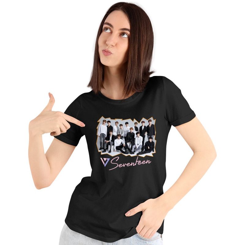 Fashion, accesorii si bijuterii - Femei - Imbracaminte femei - Tricouri si topuri femei - Tricou Femei Seventeen All Gang Merch, negru, marime S - Infinity.ro