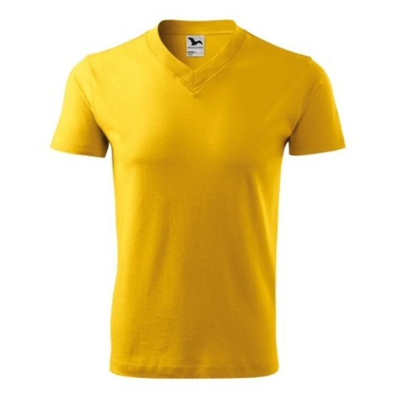 Fashion, accesorii si bijuterii - Barbati - Imbracaminte - Tricouri si bluze barbati - Tricou unisex, V-neck 102, Malfini Galben 3XL - Infinity.ro
