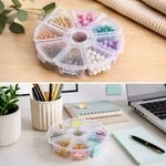 Casa si Gradina - Mobilier - Organizare si depozitare - Cutii depozitare - Organizator Rotund din Plastic cu 8 Compartimente pentru Obiecte Mici - Infinity.ro