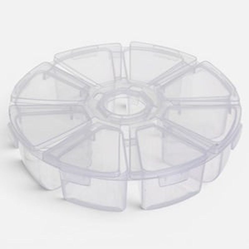 Casa si Gradina - Mobilier - Organizare si depozitare - Cutii depozitare - Organizator Rotund din Plastic cu 8 Compartimente pentru Obiecte Mici - Infinity.ro