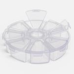 Casa si Gradina - Mobilier - Organizare si depozitare - Cutii depozitare - Organizator Rotund din Plastic cu 8 Compartimente pentru Obiecte Mici - Infinity.ro