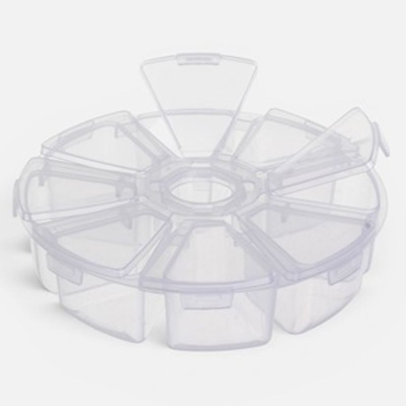 Casa si Gradina - Mobilier - Organizare si depozitare - Cutii depozitare - Organizator Rotund din Plastic cu 8 Compartimente pentru Obiecte Mici - Infinity.ro