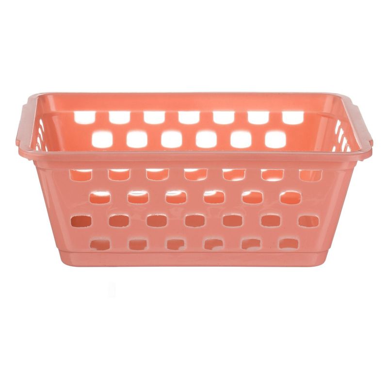 Carti si Birotica - Birotica - Accesorii de birou - Suporturi accesorii birou - Suport organizator birou din plastic roz, perforat, 16x12x5.6 cm - Infinity.ro