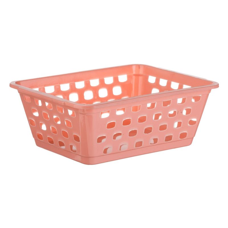 Carti si Birotica - Birotica - Accesorii de birou - Suporturi accesorii birou - Suport organizator birou din plastic roz, perforat, 16x12x5.6 cm - Infinity.ro