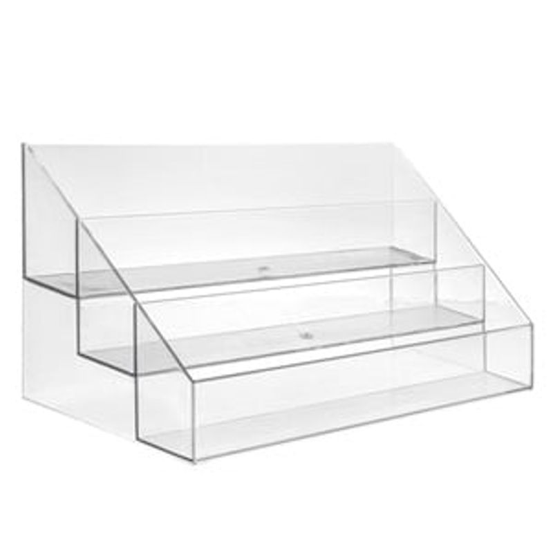 Ingrijire personala si Cosmetice - Machiaj - Portfarduri si genti cosmetice - Suport Acrilic Transparent cu 3 Nivele pentru Cosmetice Organizator Infrumusetar - Infinity.ro