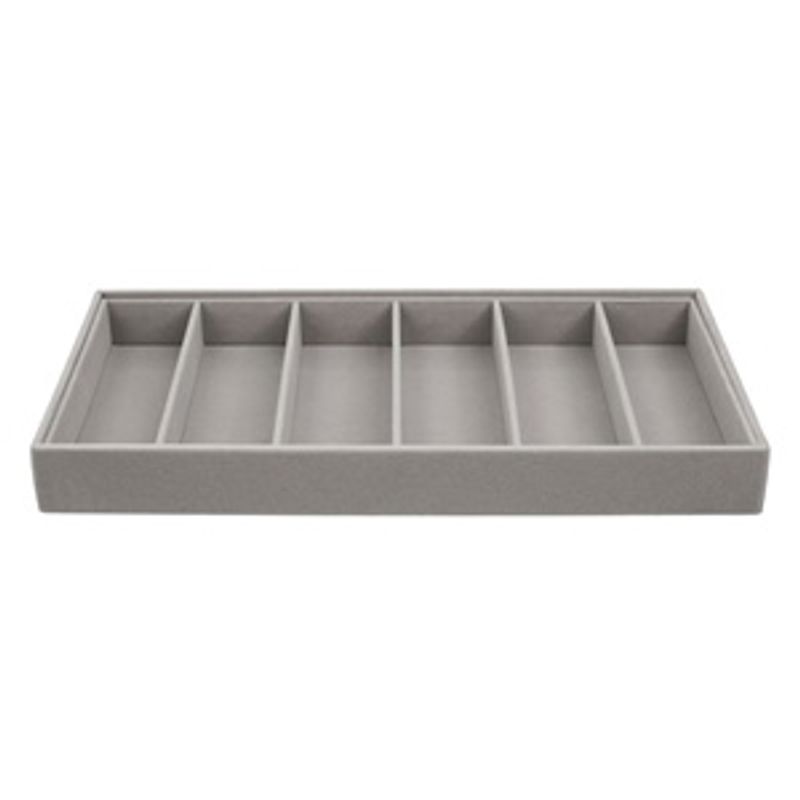 Casa si Gradina - Mobilier - Organizare si depozitare - Organizatoare pentru sertare si dulapuri - Suport Organizator Ochelari Suede Gri cu 6 Compartimente - Infinity.ro