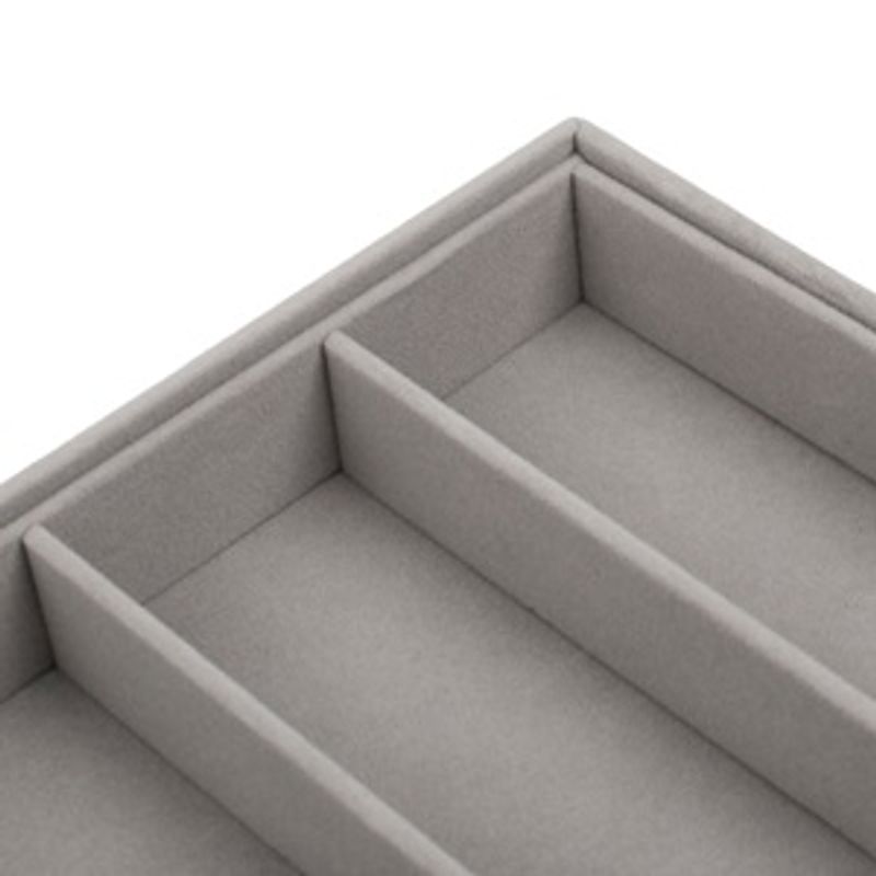 Casa si Gradina - Mobilier - Organizare si depozitare - Organizatoare pentru sertare si dulapuri - Suport Organizator Ochelari Suede Gri cu 6 Compartimente - Infinity.ro