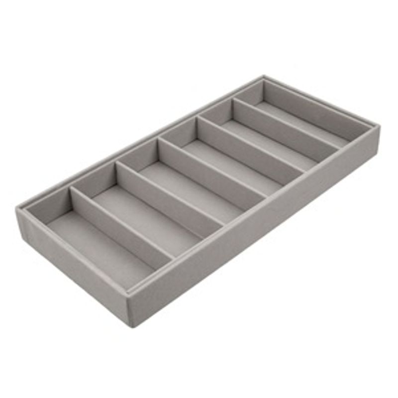 Casa si Gradina - Mobilier - Organizare si depozitare - Organizatoare pentru sertare si dulapuri - Suport Organizator Ochelari Suede Gri cu 6 Compartimente - Infinity.ro