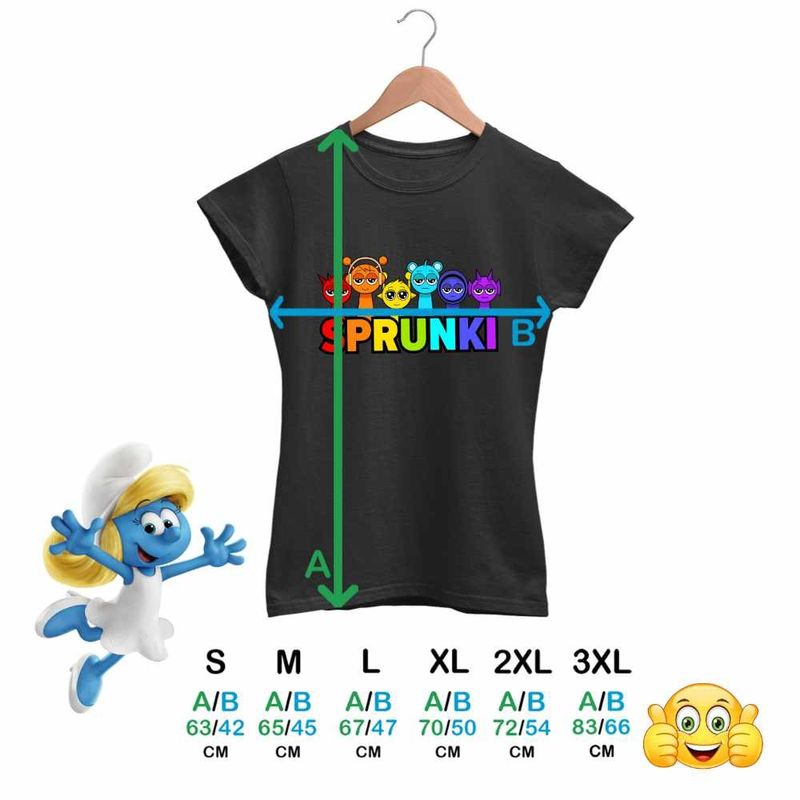 Fashion, accesorii si bijuterii - Femei - Imbracaminte femei - Tricouri si topuri femei - Tricou Femei Sprunki Music Beats Game, negru, marime S - Infinity.ro