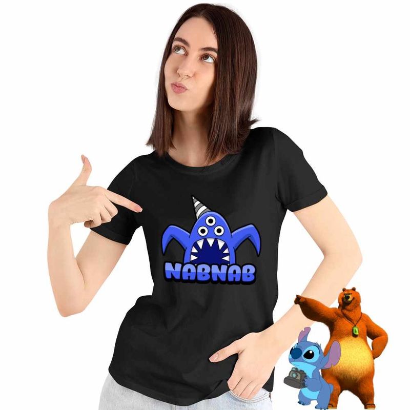 Fashion, accesorii si bijuterii - Femei - Imbracaminte femei - Tricouri si topuri femei - Tricou Femei Garden Banban Nabnab Joc, negru, marime S - Infinity.ro