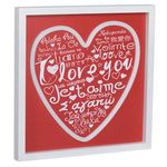 Casa si Gradina - Corpuri si surse de iluminat - Iluminat comercial si industrial - Corpuri iluminat comercial - Panou LED Neon Inima cu Mesaje de Dragoste, 25x25cm, Rosu - Infinity.ro