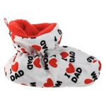 Fashion, accesorii si bijuterii - Copii - Incaltaminte copii - Botosei copii - Botosei Alb cu Imprimeu 'I Love Mom Dad' pentru Bebelusi - Infinity.ro