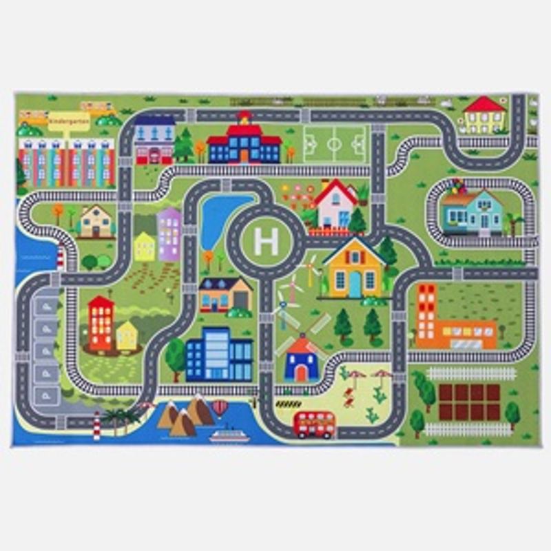 Casa si Gradina - Textile si covoare - Covoare - Covoare copii - Covor Copii Oras cu Drumuri 150x100cm - Infinity.ro