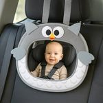 Auto si Moto - Piese auto si accesorii - Caroserie - Oglinzi si accesorii - Oglinda auto pentru copii, model Bufnita, 30x25 cm, Gri - Infinity.ro