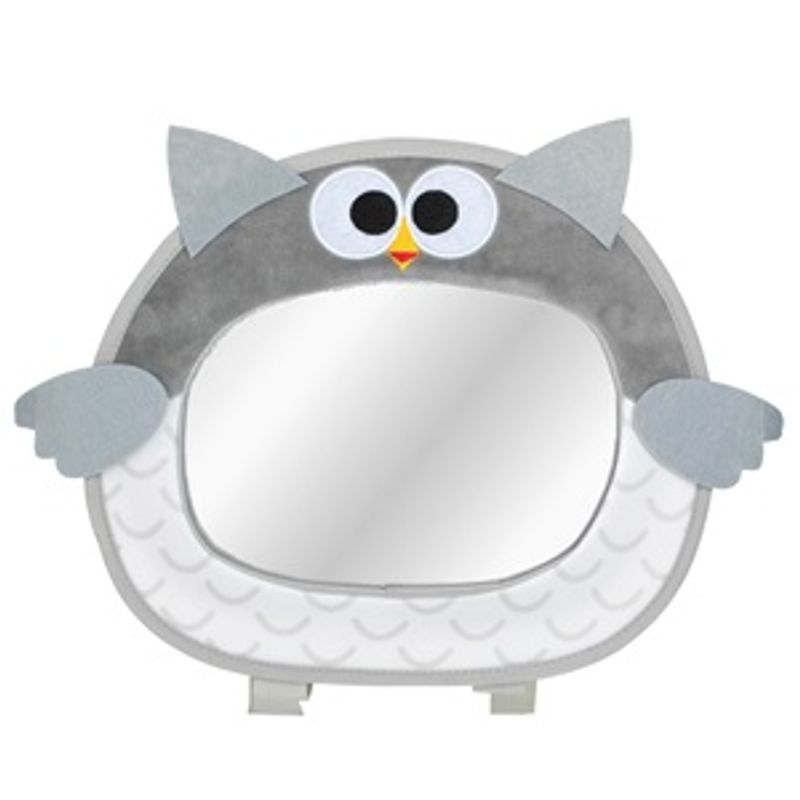 Auto si Moto - Piese auto si accesorii - Caroserie - Oglinzi si accesorii - Oglinda auto pentru copii, model Bufnita, 30x25 cm, Gri - Infinity.ro