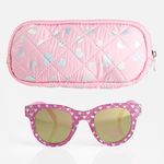 Fashion, accesorii si bijuterii - Copii - Accesorii copii - Ochelari de soare copii - Ochelari de Soare pentru Copii cu Husa Matlasata, Roz, Lentile Oglinda - Infinity.ro