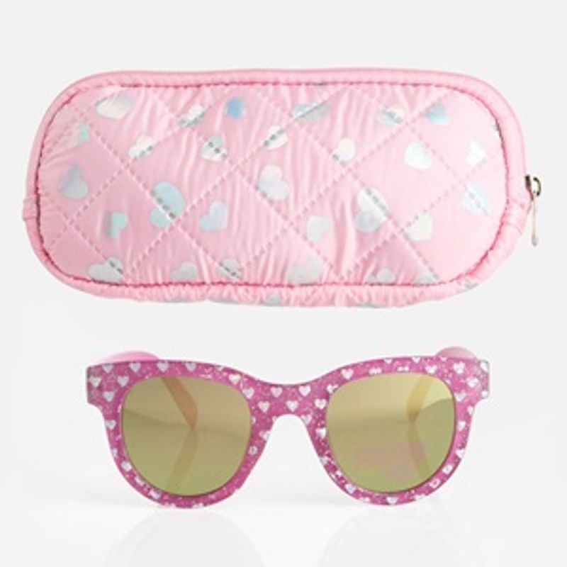 Fashion, accesorii si bijuterii - Copii - Accesorii copii - Ochelari de soare copii - Ochelari de Soare pentru Copii cu Husa Matlasata, Roz, Lentile Oglinda - Infinity.ro