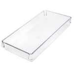 Casa si Gradina - Mobilier - Organizare si depozitare - Organizatoare pentru sertare si dulapuri - Cutie Organizatoare pentru Frigider, Plastic Transparent cu Mâner, 36x17,5x5cm - Infinity.ro