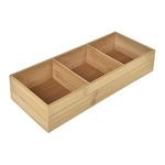 Casa si Gradina - Mobilier - Organizare si depozitare - Cutii depozitare - Cutie Organizatoare din Bambus cu 3 Compartimente, 38x7x15 cm - Infinity.ro