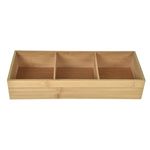 Casa si Gradina - Mobilier - Organizare si depozitare - Cutii depozitare - Cutie Organizatoare din Bambus cu 3 Compartimente, 38x7x15 cm - Infinity.ro