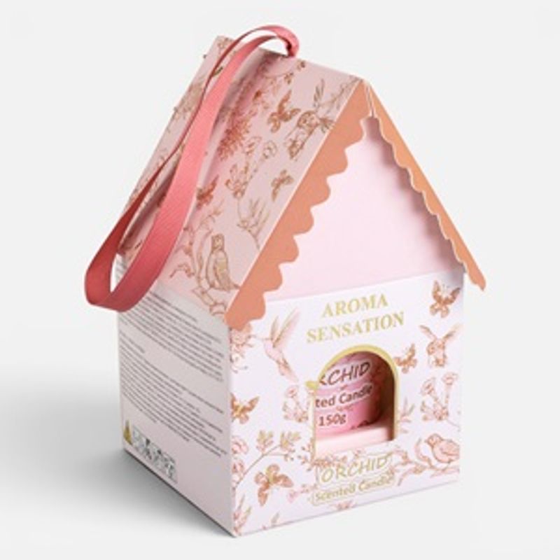 Casa si Gradina - Decoratiuni - Aromaterapie si lumanari - Lumanari si candele - Lumanare parfumata in pahar cu aroma de orhidee, cutie cadou - Infinity.ro