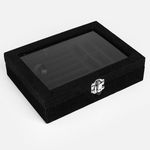Fashion, accesorii si bijuterii - Femei - Bijuterii femei - Cutii bijuterii - Cutie Organizare Bijuterii cu Fereastra, Neagra, 20x15x5cm - Infinity.ro
