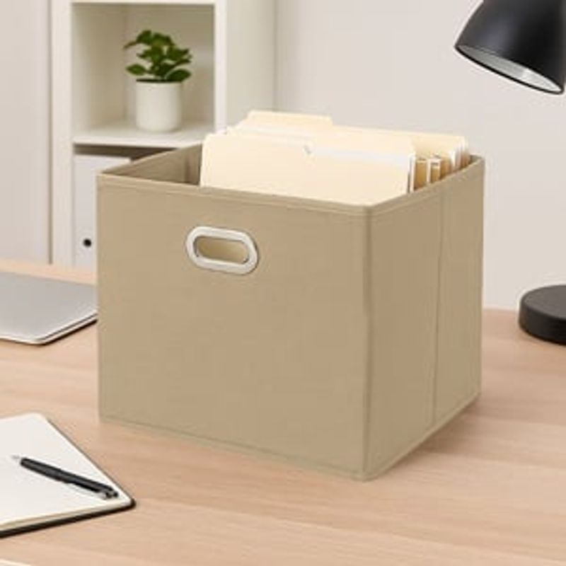 Casa si Gradina - Mobilier - Organizare si depozitare - Cutii depozitare - Cutie de depozitare, 31x31x31cm, Bej - Infinity.ro