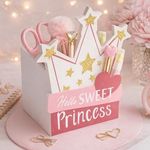 Casa si Gradina - Mobilier - Organizare si depozitare - Cutii depozitare - Cutie decorativa din lemn cu model coroana, 12,5x10,5x15,5 cm, alba - Infinity.ro