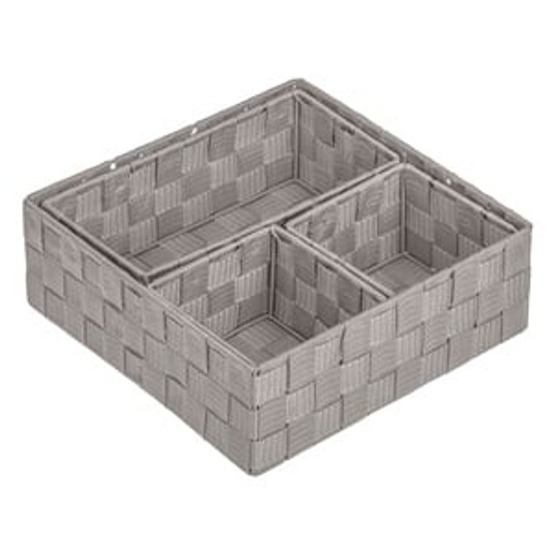 Casa si Gradina - Mobilier - Organizare si depozitare - Organizatoare pentru sertare si dulapuri - Set 4 Cosuri de Depozitare Rattan cu Cadru Metalic, 3 Marimi, Taupe - Infinity.ro