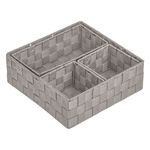 Casa si Gradina - Mobilier - Organizare si depozitare - Organizatoare pentru sertare si dulapuri - Set 4 Cosuri de Depozitare Rattan cu Cadru Metalic, 3 Marimi, Taupe - Infinity.ro