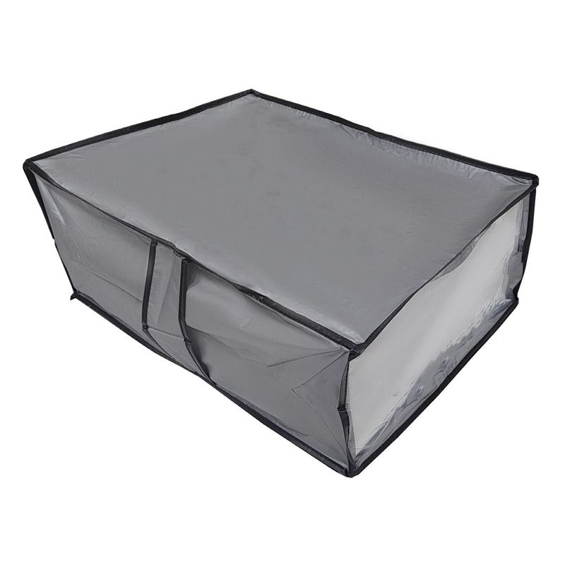 Casa si Gradina - Mobilier - Organizare si depozitare - Organizatoare pentru sertare si dulapuri - Husa Depozitare Textil Gri pentru Imbracaminte - Dimensiune 50x38x20cm - Infinity.ro