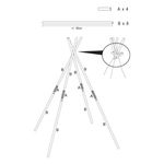 Jucarii, Copii si Bebe - Jucarii si jocuri - Jucarii de exterior - Casute si corturi copii - Cort de camera pentru copii tip indian, Alb si Gri, 120x120x150cm - Infinity.ro