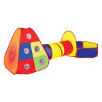 Jucarii, Copii si Bebe - Jucarii si jocuri - Jucarii de exterior - Casute si corturi copii - Cort pentru copii cu tunel si spatiu de joaca, 80 bile colorate, 3 mingi mici - Infinity.ro