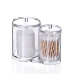 Casa si Gradina - Sanitare - Suporturi si accesorii baie - Accesorii baie - Set 2 Cutii de Depozitare Acrilice Transparente pentru Baie, cu Capac - Infinity.ro