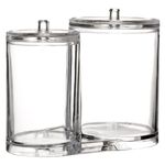 Casa si Gradina - Sanitare - Suporturi si accesorii baie - Accesorii baie - Set 2 Cutii de Depozitare Acrilice Transparente pentru Baie, cu Capac - Infinity.ro