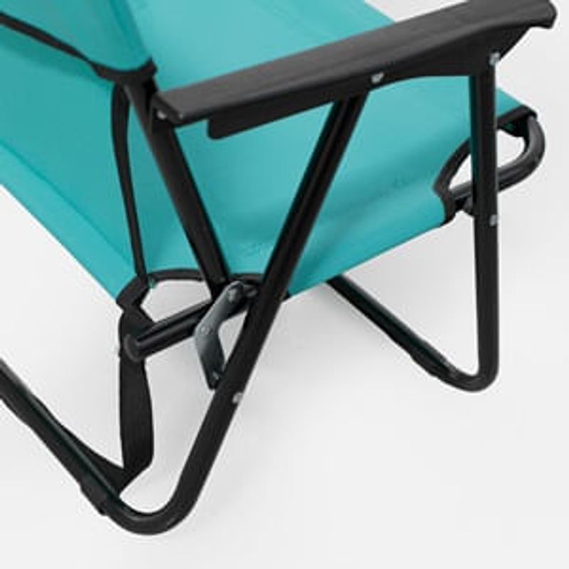 Sport si Outdoor - Camping - Mobilier pentru camping - Scaune camping - Scaun de plaja pliabil, turcoaz, 44x33x65cm - Infinity.ro