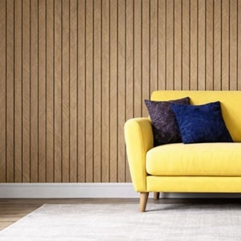 Casa si Gradina - Decoratiuni - Tapet - Autocolant de perete cu aspect de scanduri din lemn, Bej, 6 bucati, 60x30cm - Infinity.ro