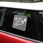 Carti si Birotica - Papetarie - Hartie si topuri - Autocolant - Autocolant Auto 'Baby On Board' - Decal Alb - Infinity.ro