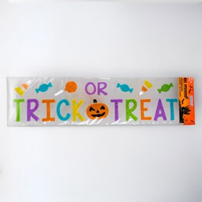 Casa si Gradina - Decoratiuni - Stickere decorative - Autocolante gel pentru geam Halloween Trick or Treat, Multicolor, 6,5 cm litera - Infinity.ro