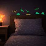 Casa si Gradina - Decoratiuni - Stickere decorative - Autocolante Decorative Fosforescente Dinozauri Multicolori pentru Perete - Infinity.ro