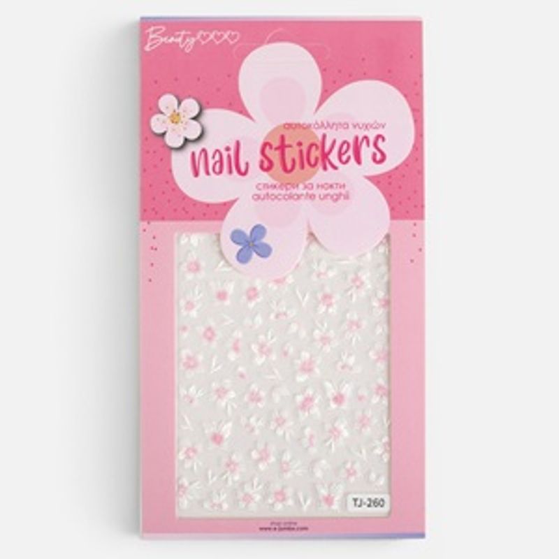 Ingrijire personala si Cosmetice - Manichiura si pedichiura - Produse nail art - Autocolante pentru Unghii cu Model Flori Pastel - Infinity.ro