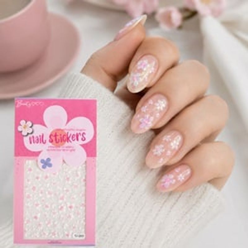 Ingrijire personala si Cosmetice - Manichiura si pedichiura - Produse nail art - Autocolante pentru Unghii cu Model Flori Pastel - Infinity.ro