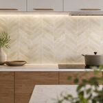 Casa si Gradina - Decoratiuni - Tapet - Autocolant de perete 3D cu efect triunghi, Bej, 22,9x29 cm - Infinity.ro