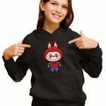 Fashion, accesorii si bijuterii - Copii - Imbracaminte copii - Pulovere si hanorace copii - Hanorac Copii Fete Labubu Spiderman Marvel Spidey Paienjenel, negru, marime XS Copii - Infinity.ro