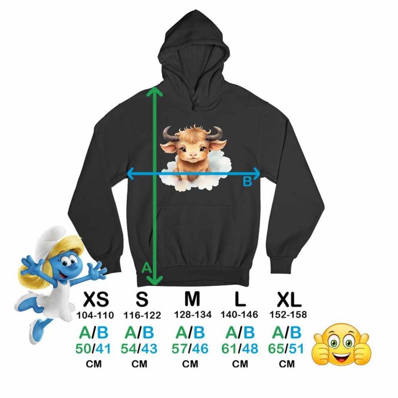 Fashion, accesorii si bijuterii - Copii - Imbracaminte copii - Pulovere si hanorace copii - Hanorac Copii Fete Taur Baby Zodiac Horoscop Taurus Astrologie, negru, marime XS Copii - Infinity.ro