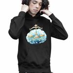 Fashion, accesorii si bijuterii - Copii - Imbracaminte copii - Pulovere si hanorace copii - Hanorac Copii Baieti Balanta Baby Zodiac Horoscop Libra Astrologie, negru, marime XS Copii - Infinity.ro