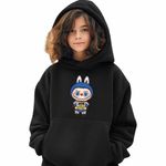 Fashion, accesorii si bijuterii - Copii - Imbracaminte copii - Pulovere si hanorace copii - Hanorac Copii Fete Labubu Batman Batroti, negru, marime XS Copii - Infinity.ro