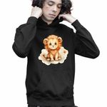 Fashion, accesorii si bijuterii - Copii - Imbracaminte copii - Pulovere si hanorace copii - Hanorac Copii Baieti Leu Baby Zodiac Horoscop Leo Astrologie, negru, marime XS Copii - Infinity.ro