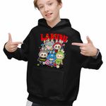 Fashion, accesorii si bijuterii - Copii - Imbracaminte copii - Pulovere si hanorace copii - Hanorac Copii Baieti Labubu Supereroi Marvel, negru, marime XS Copii - Infinity.ro
